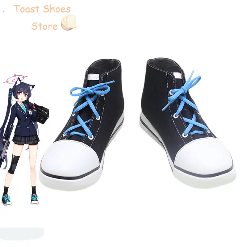 Spiel blau Archiv Kuromi Serika Cosplay Schuhe Halloween Karneval Stiefel Pu Schuhe Cosplay Requisiten Kostüm Requisite