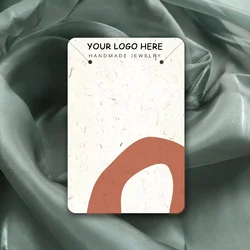 100PCS 13+ Sizes Personalize Logo Custom Jewelry Earring Display Card Card Necklace Holder Packaging White Black Brown Paper