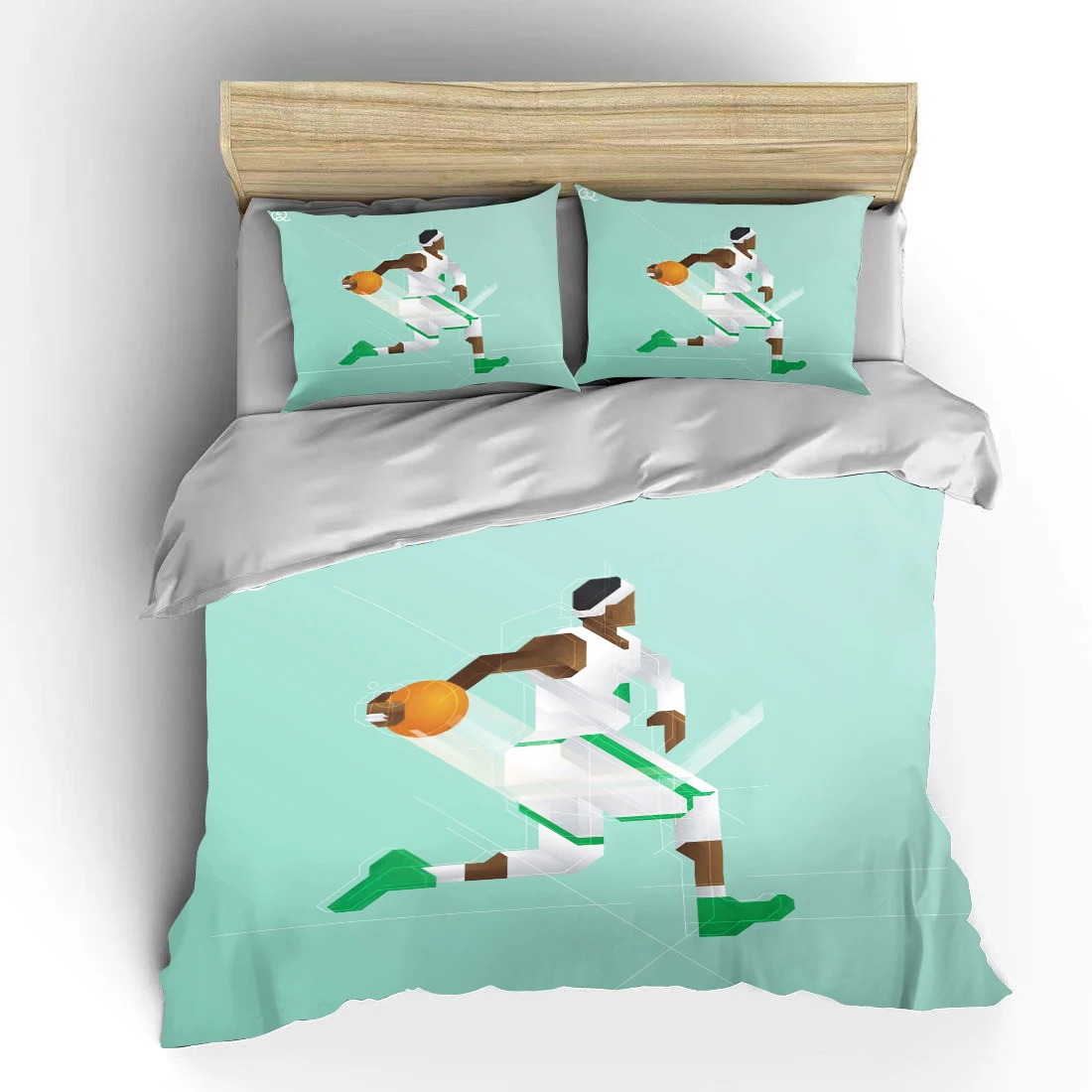 

Basketball Star Shooting Animationr Duvet Cover Pillowcase Bedding Set Single Twin Full Size For Kids Adults Bedroom King Cover