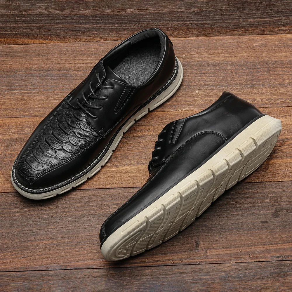 

PopFashion Brogue Men's Shoes Comfortable 2025 Brand Casual Shoes Men