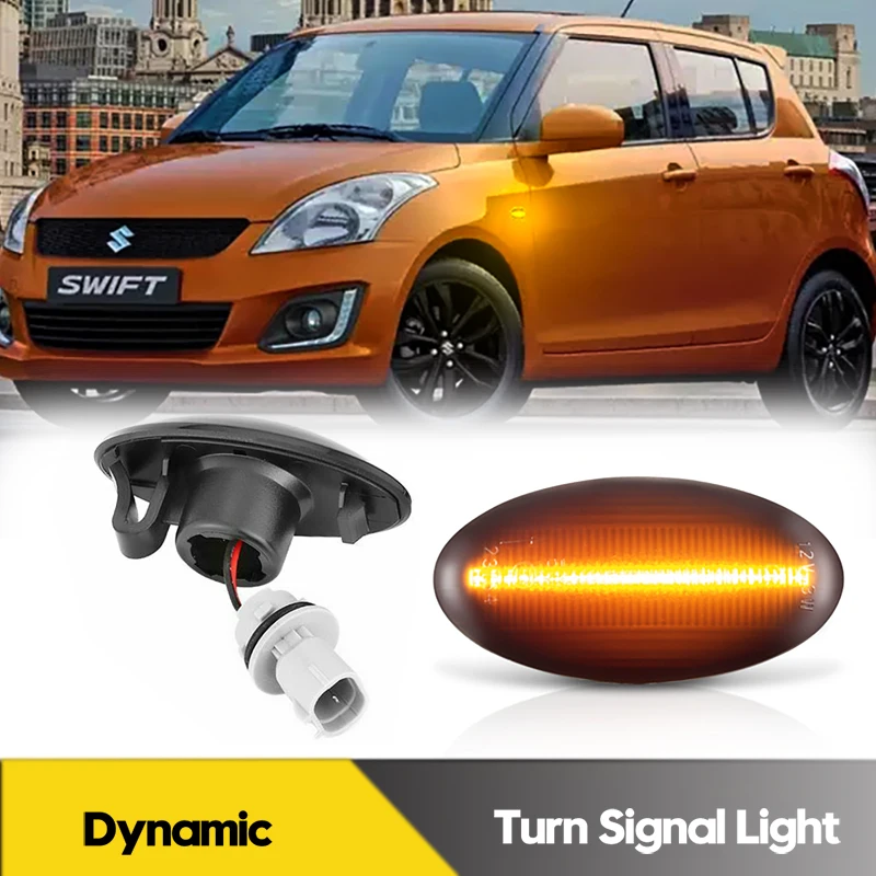 

2Pcs LED Dynamic Side Marker Light Turn Signal Lamps For Suzuki Swift Grand Vitara Jimny Alto Ignis SX4 Baleno Celeno Splash APV