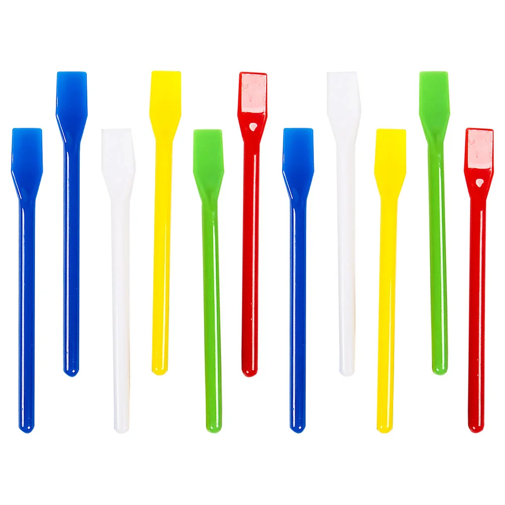 20 Pcs Paint Stir Stick Plastic Rod Reusable Stirring Rods Color Craft Tools for Mixing Liquid Sticks