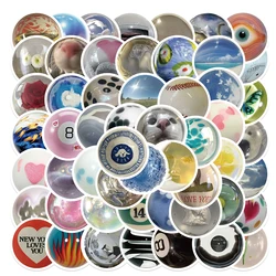 10/30/60pcs Ins Style Mignon Perle De Verre Autocollants Esthétique Yeux de Chat De Bande Dessinée Autocollants Graffiti BRICOLAGE Téléphone Planche À Roulettes Valise Casque