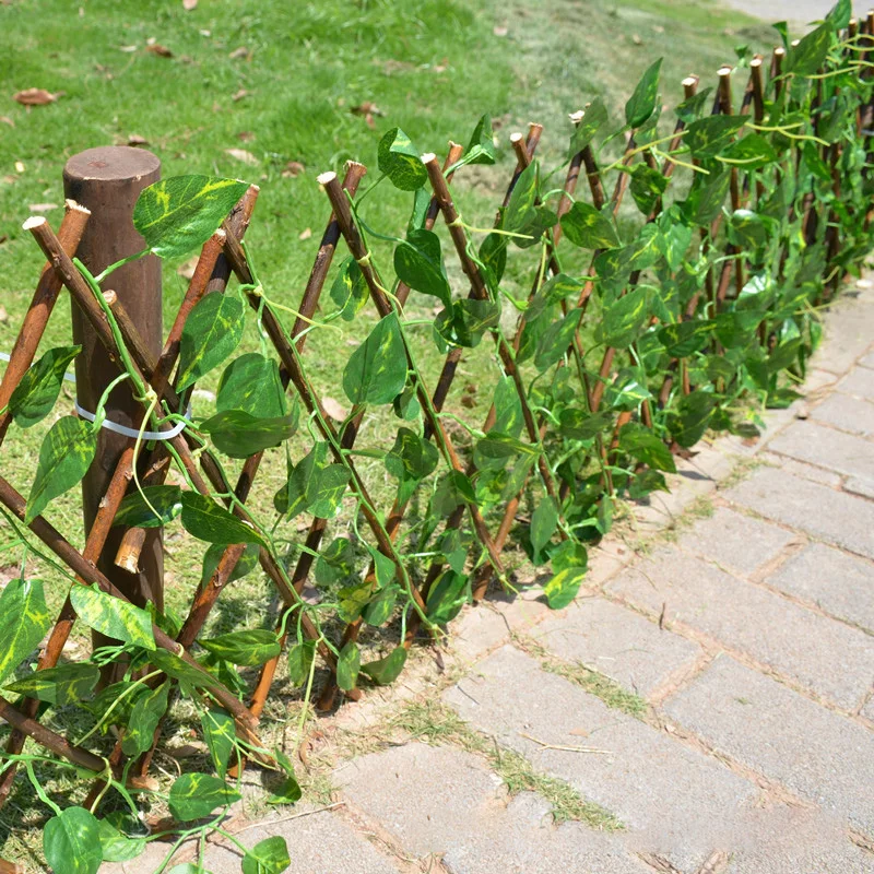 1PC Expandable Retractable Artificial Wooden Garden Fence Plant Climb Trellis Plant Support Climbing Lattice