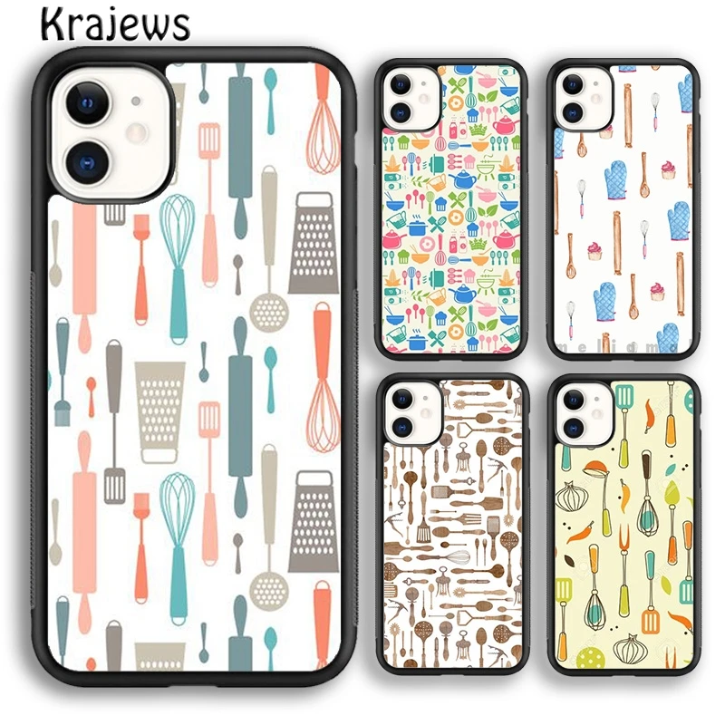 Vintage Baking Pattern Phone Case Cover For iPhone 17 Air 16 15 14 plus 11 12 13 pro max coque Shell Fundas