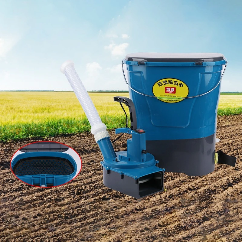 Electric Fertilizer Spreader 25L Agricultural Knapsack Spreaders Automatic Fertilizer Application Machine Portable Spreaders