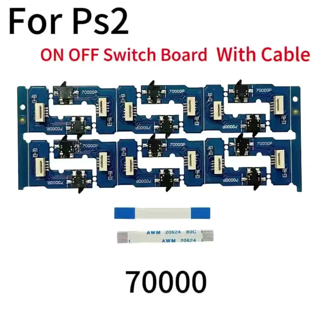 10sets/lot for PS2 Slim SCPH 70000/77000/75000 Power Switch Pcb on