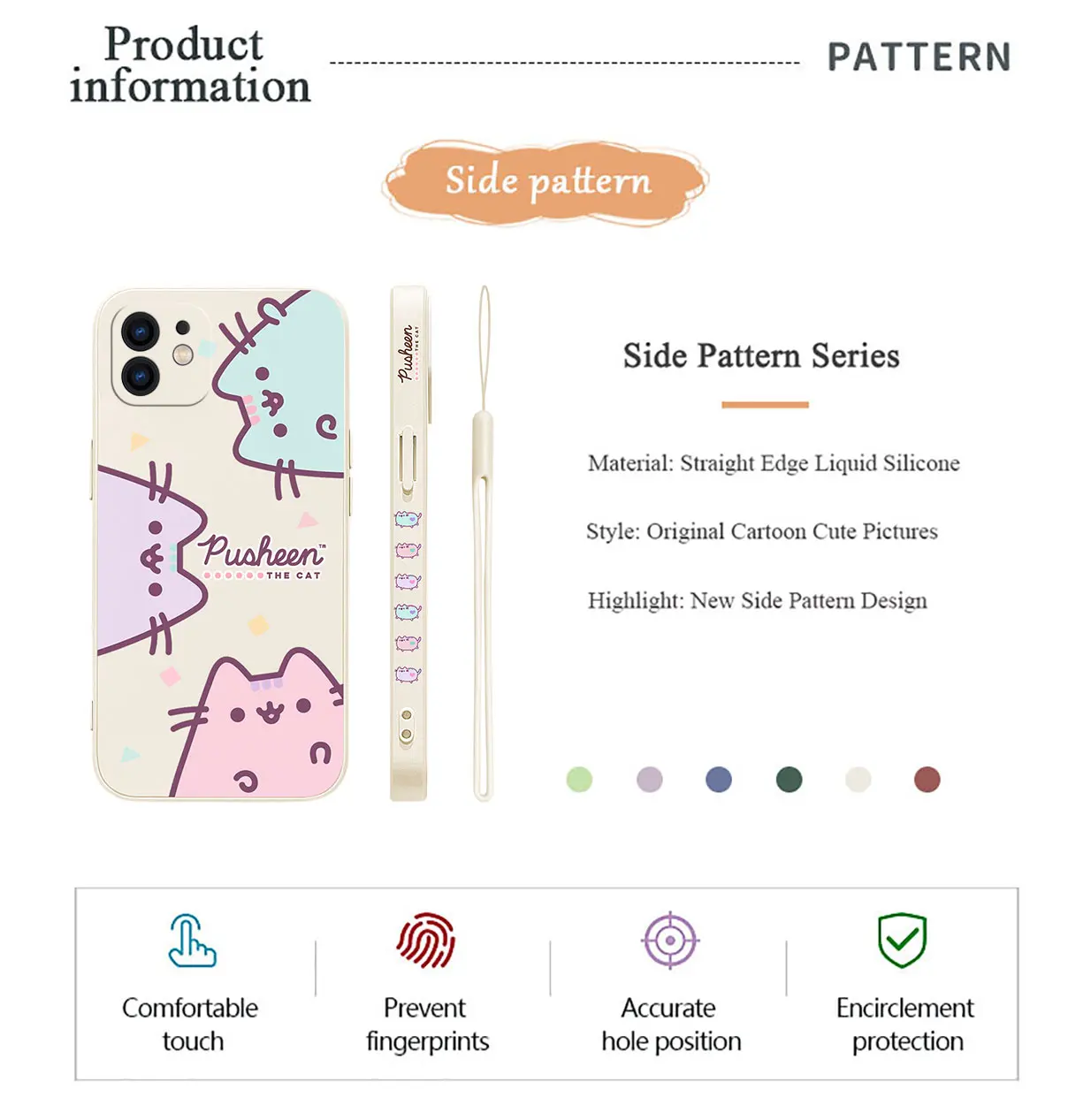 Cute Cartoon Cat P-Pusheens Phone Case For iPhone 15 14 13 12 11 Pro Max Mini X XR XS MAX SE 8 7 Plus Soft Liquid Silicone Cover