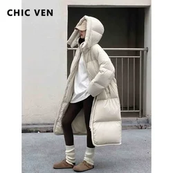 女性のシックな韓国の単色の長い暖かいジャケット、カジュアルな厚手のコート、女性の服、新しい、秋、冬、2022