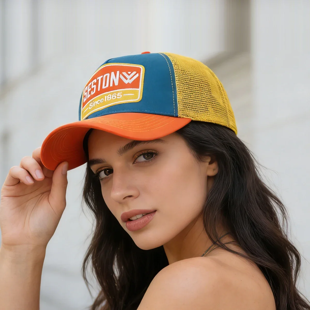 Markenhüte für Herren, geeignet für Frühling und Sommer, Baseballkappen für große Kopfgrößen, lassen Sie jünger aussehen, Sonnenschutzkappen – Detail 3