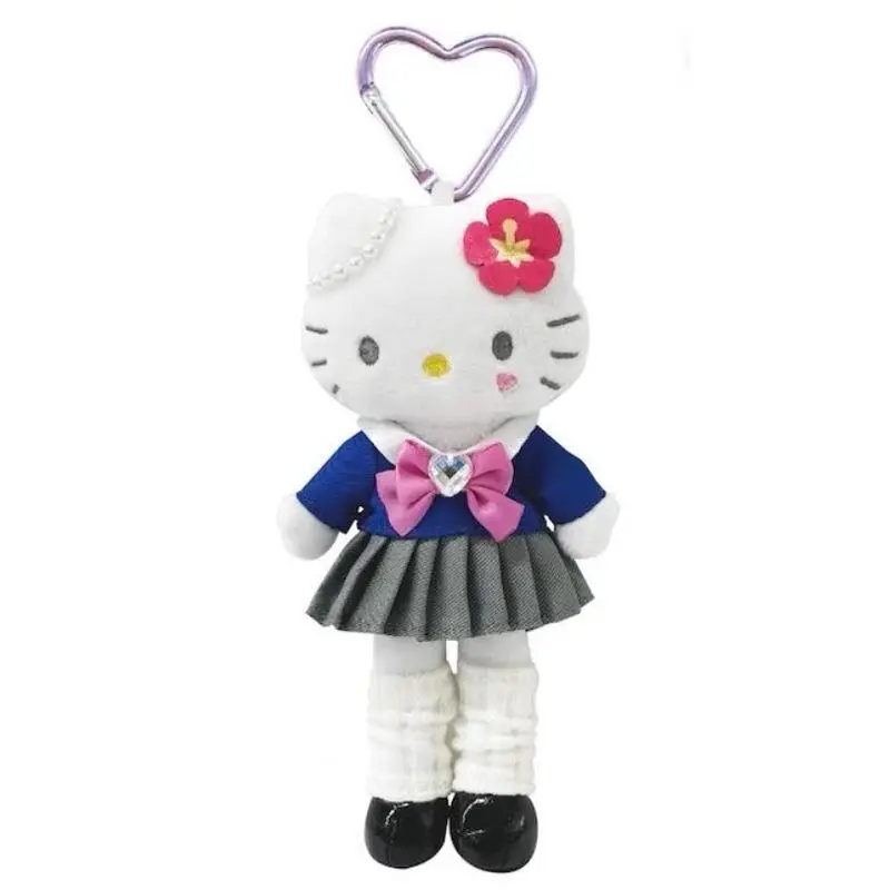 Porte-clés en peluche à longues jambes Hello Kitty, mignon, peau noire, chat elfe Kt, poupée en peluche douce, pendentif de voiture, sac à dos, décor de sac