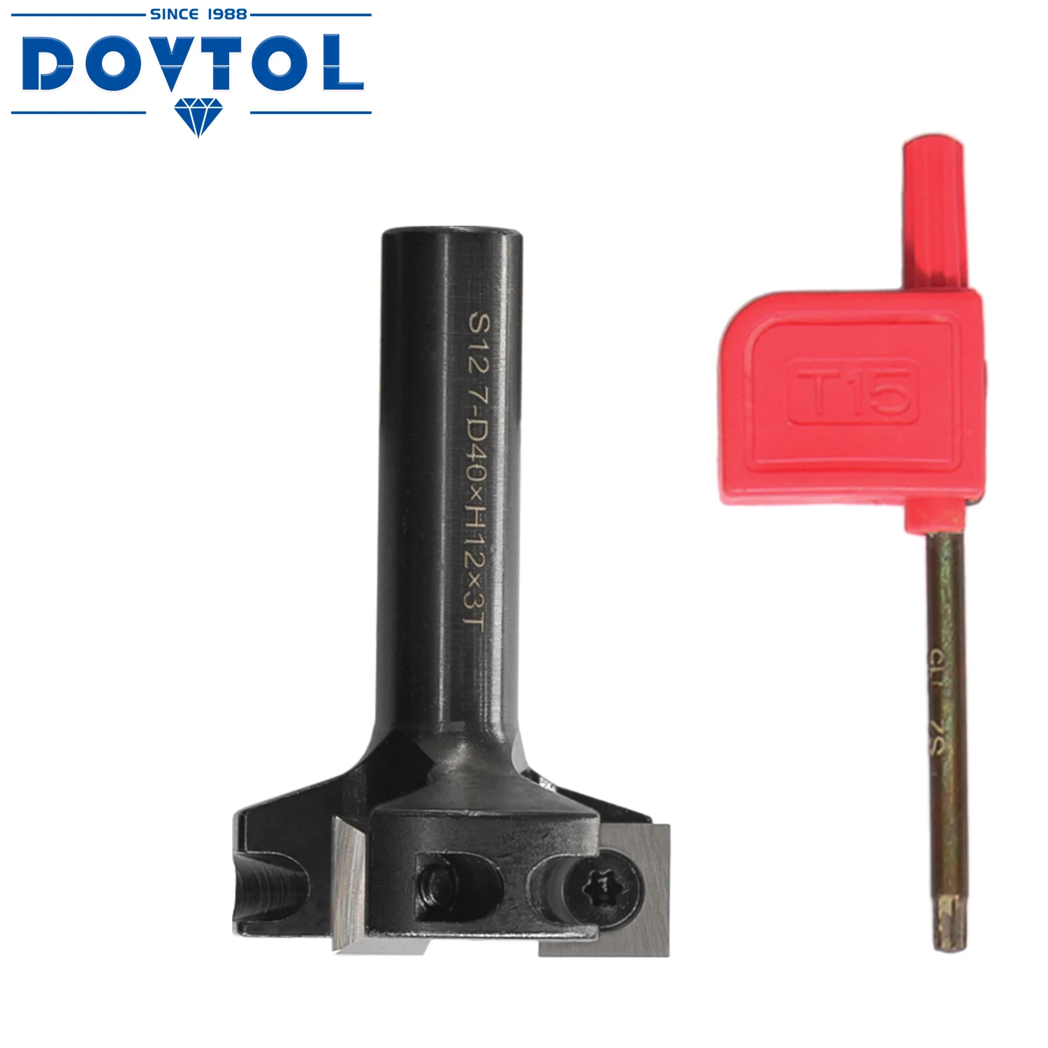 1/2inch Shank Router Bit 40mm Cut Diameter Slab Surfacing Wood Flattening Milling Cutter 3-Wing Planer Bit Replaceable Inserts