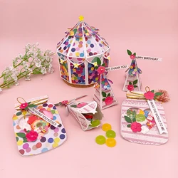 Metal Cutting Dies Cut Circus Tents Treat Box Candy Bottle Scrapbooking Paper Craft Album Handmade Card Template Die Cutting
