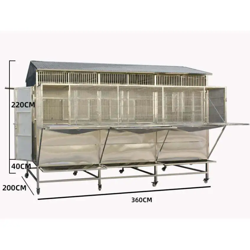 

Клетка для голубей из нержавеющей стали из ПЭТ, профессиональная клетка для разведения голубей, броска для разведения птиц, гоночный лофт для голубей