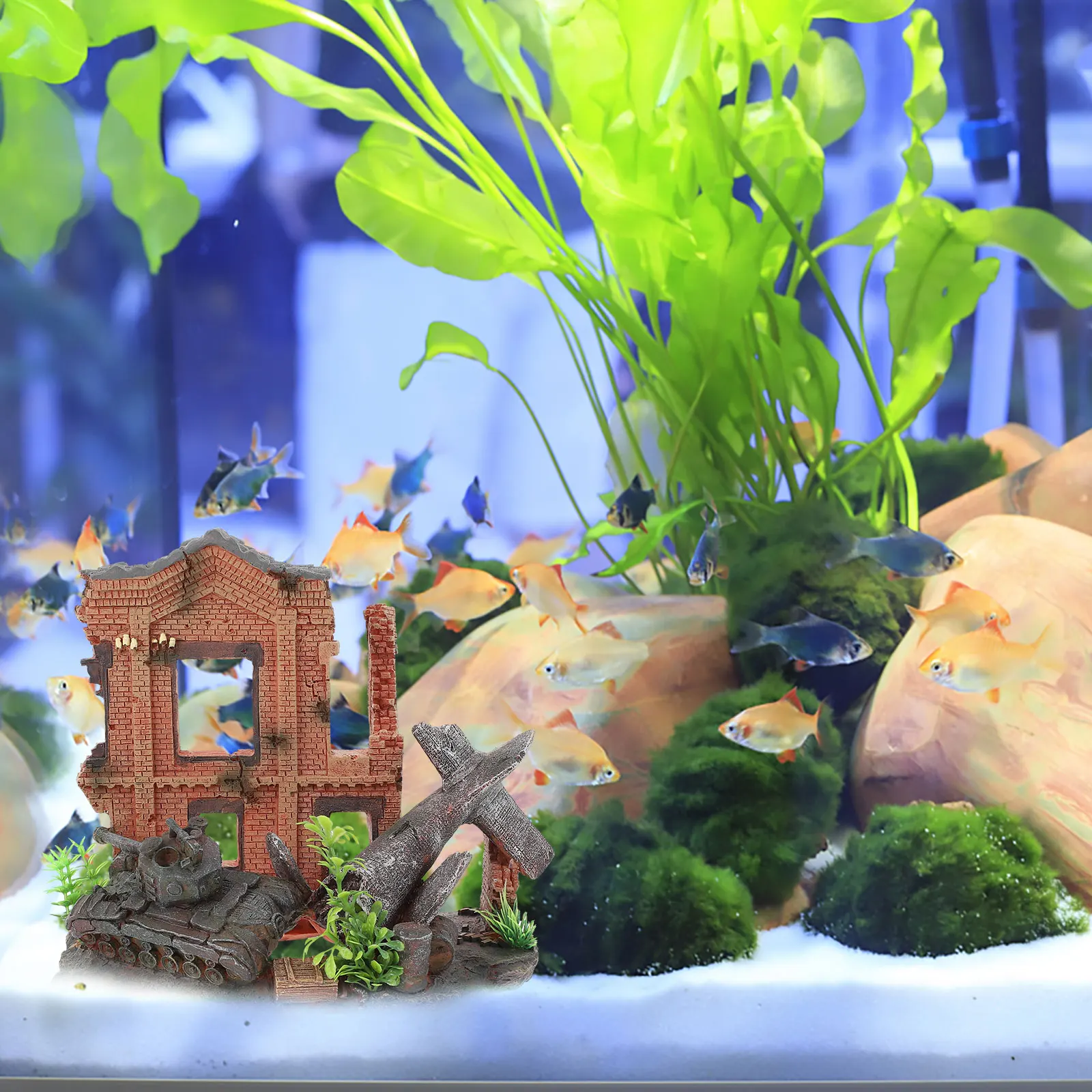 

1Pcs Realistic Fish Tank Landscaping Decoration Resin Ornament Aquarium Supply Lifelike Home Office Decor Resin Ornament