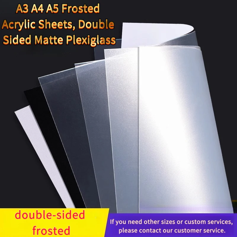 A3 A4 A5 Frosted Acrylic Sheets, Double Sided Matte Light Box, Display & Projects