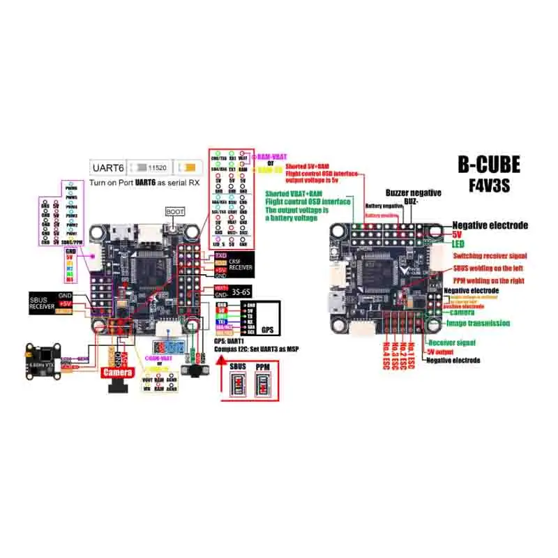 F4V3S SP Racing F4 F7 Crossover التحكم التنافسي في الطيران، معيار Acro NAZE32 #6