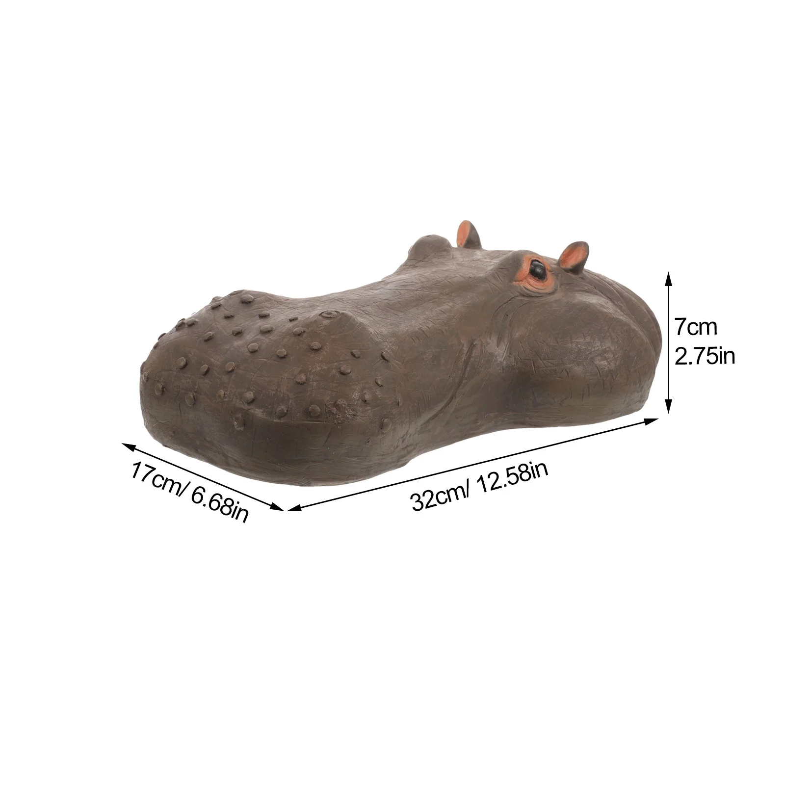 Harz Tier Ornament Nilpferd Kopf Schwimmende Teich Dekor Safe Touch Geburtstag Geschenk Nilpferd Kopf Statue Harz Tier Ornament