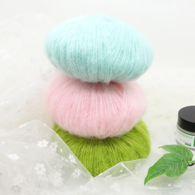 

25G DIY Mohair Crochet Cotton Thread Scarf Shawl For Hand Mohair Yarn For Knitting Warm Crochet For Knitting and Accessories