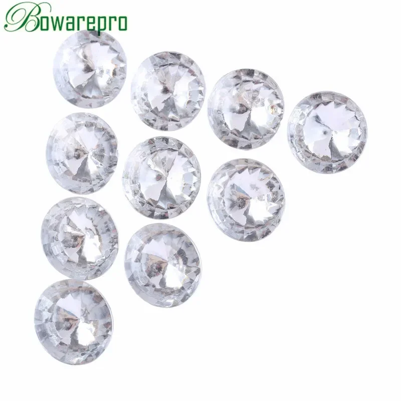 10PCS Acrylic Rhinestone Diamond Buttons Tufting Sofa Upholstery Headboard Decor For Clothing Crafts DIY Sewing Accessories 25MM