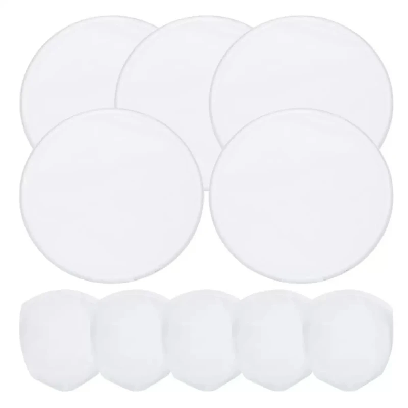 30pcs White Nylon Foldable Fan Set with Storage Bag Decorative Art & Craft Supplies 9.8-Inch Foldable Flying Disc for Beach Use