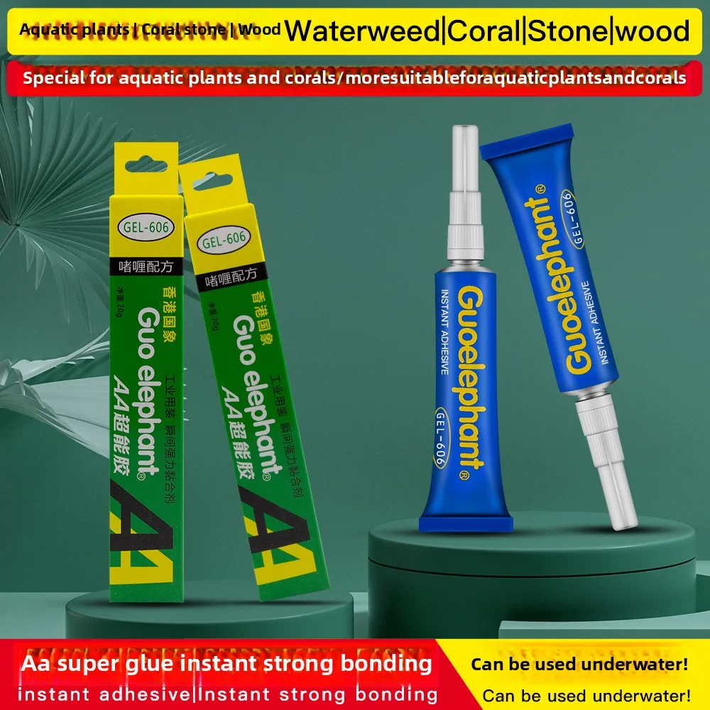 

Guo elephant AquaForest Aquascaping Glue Pro - Cyanoacrylate Gel for Moss/Coral, 3-5s Instant Bonding, Reef-Safe & Non-Toxic