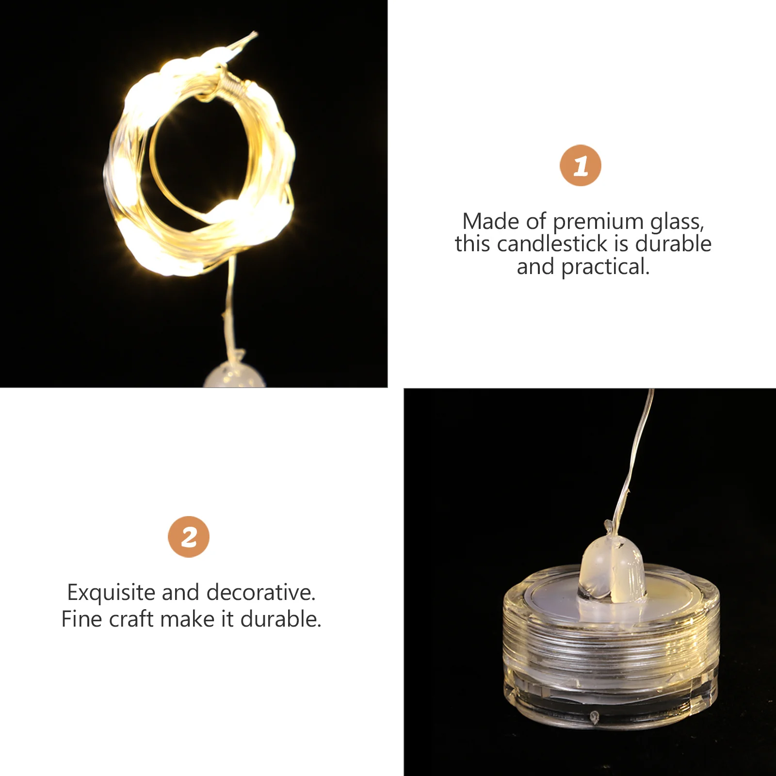 

6pcs Led Submersible String Lights Waterproof Button Light 2M 20Leds Plum Blossom Design Decorative Diving Lamp For