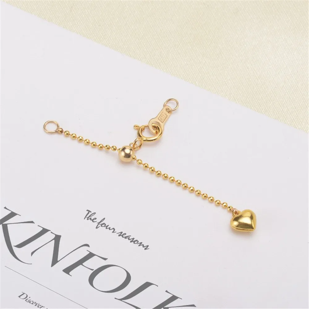 

DIY Pearl Accessories 18K Gold Chain Extension Chain Bracelet Necklace Buckle Bead Chain Extension Chain Manual Extension Chain