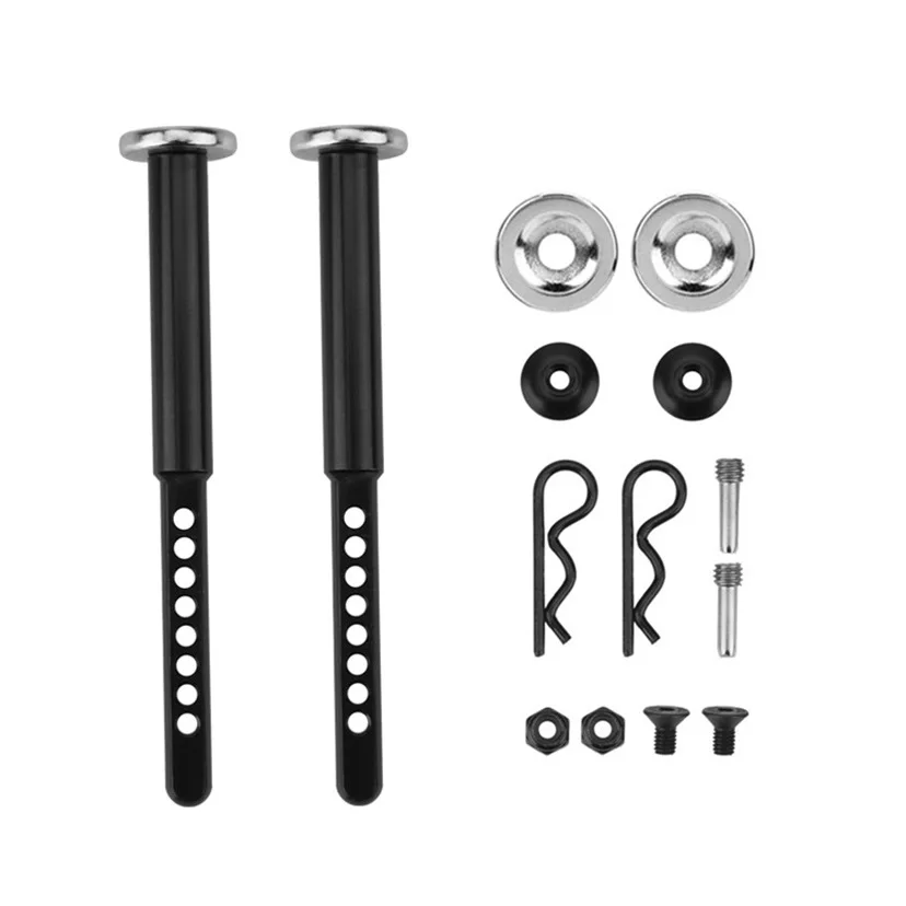 Metal Front and Rear Extended Body Post Mounts Shell Column with Magnet for Axial SCX10 II 90046 1/10 RC Crawler Upgrade Parts