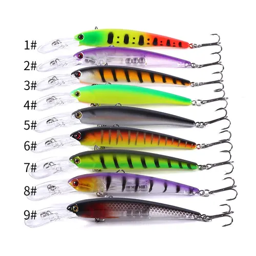 Imagen 2 del producto 1 Uds 12cm 10g Minnow Bandits pesca Wobbler señuelo Artificial cebo duro Trolling cebo señuelos