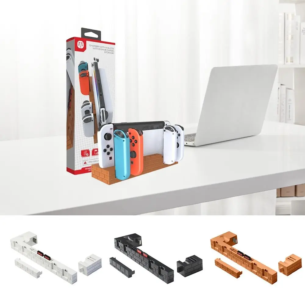 Portable 5V Joycon Charging Stand Anti-slip USB 2.0 Controller Charger 4 Slots Charging Dock for Nintendo Switch/Joycon