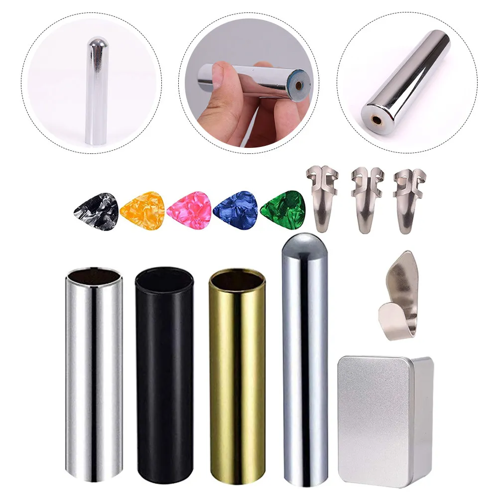 

Набор из 14 стальных стеклянных слайдеров-протекторов для пальцев и большого пальца, прочные аксессуары для гитары, комплект деталей для музыкальных инструментов