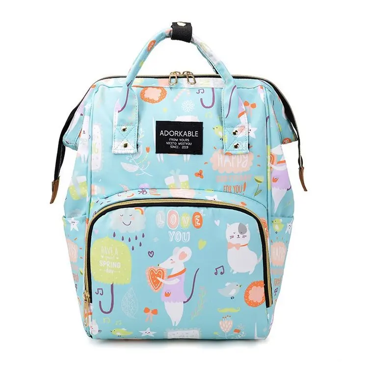 

Lightweight Mummy Bag for Mom And Baby Outing New Sle Nylon Material Geometric Pattern Dual oulder Bapa by Other Brand