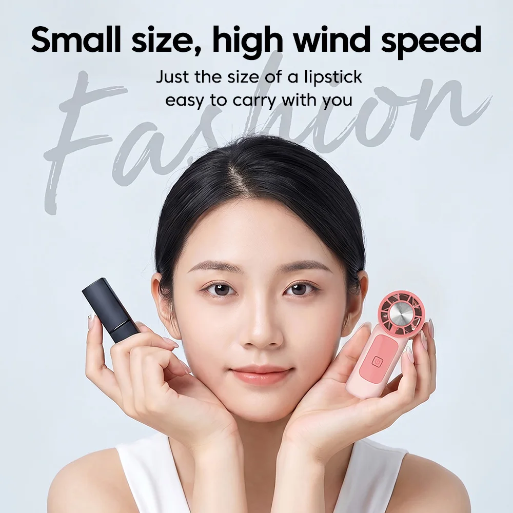 Mini Portable Pocket Handheld Fan High Speed Powerful Handheld Fan Third Gear Speeds Type C Charging Small Fan