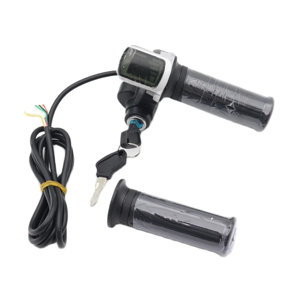 1x Electric Bike 24-48V 250W-1000W Brushed Controller Throttle Grip Set for Scooter EBike Motor 1 Pair Twist  Handlebar