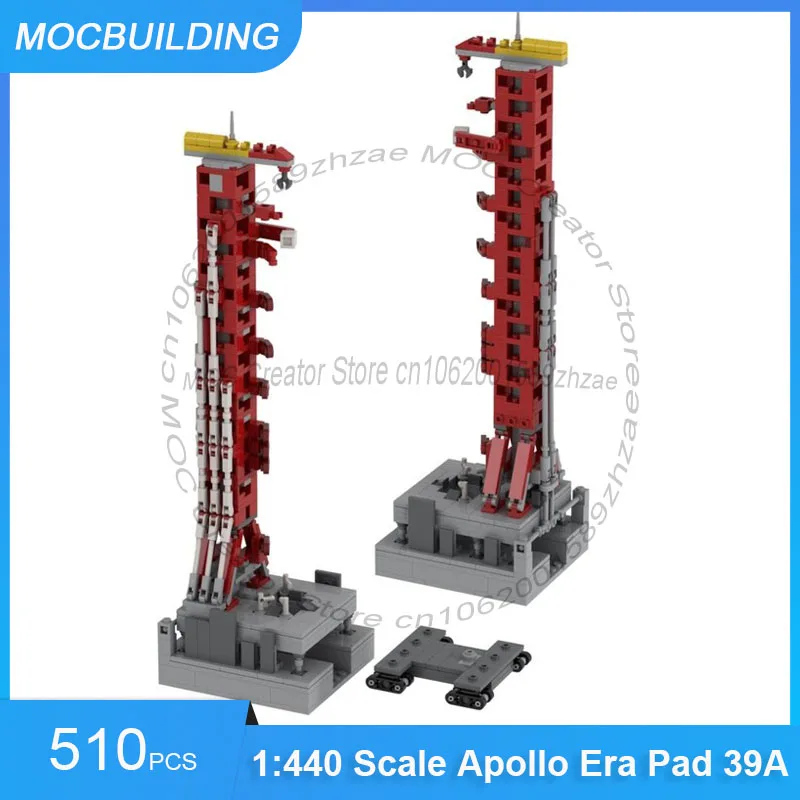 1:440 Scale Apollo Era Pad 39A Mobile Launch Pad Crawler-Transporter MOC Building Blocks DIY Assemble Bricks Toys Gifts 510CS