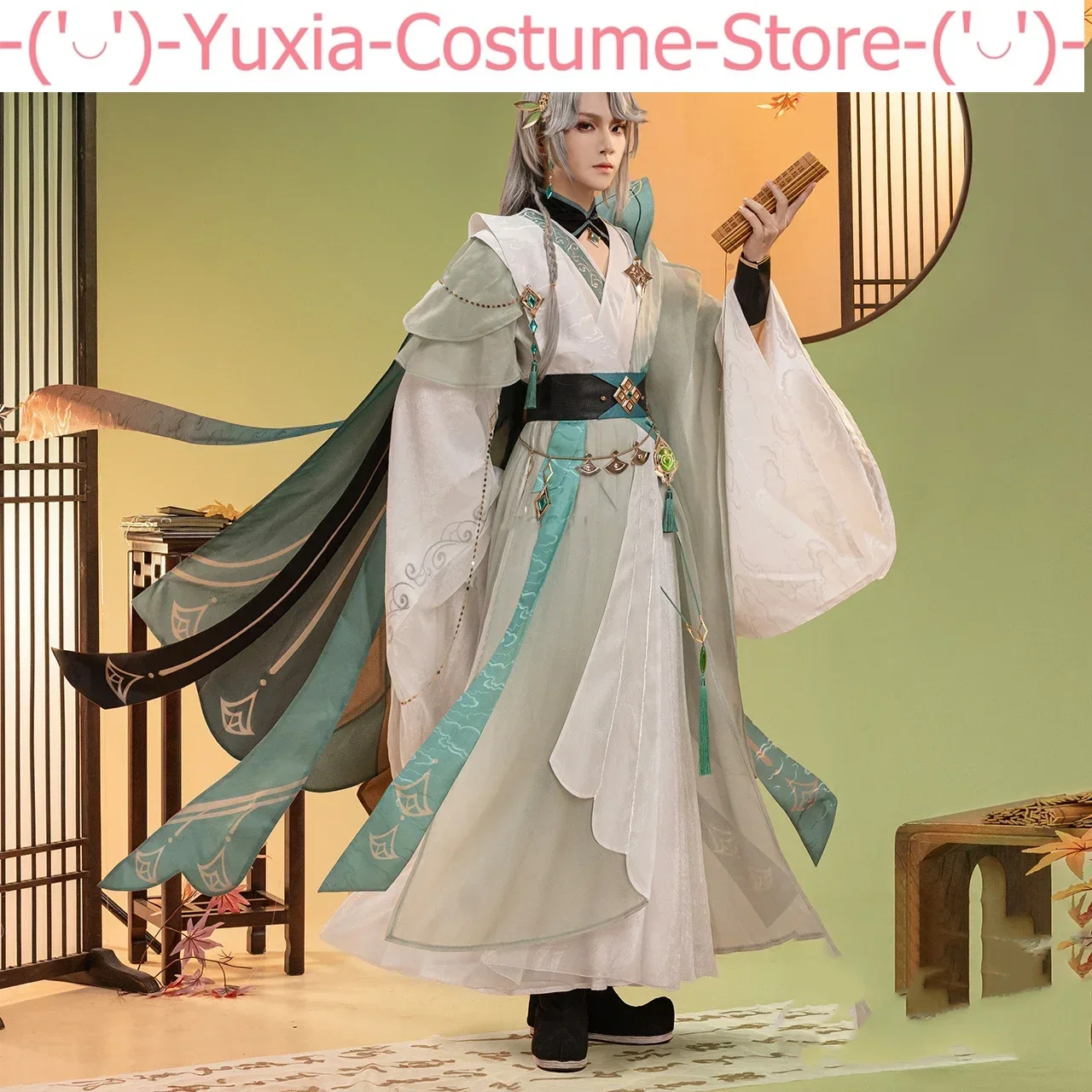 Genshin Impact Alhaitham Ancient Han Eelements Gorgeous Uniform Cosplay Costume Halloween Party Role Play Outfit Men