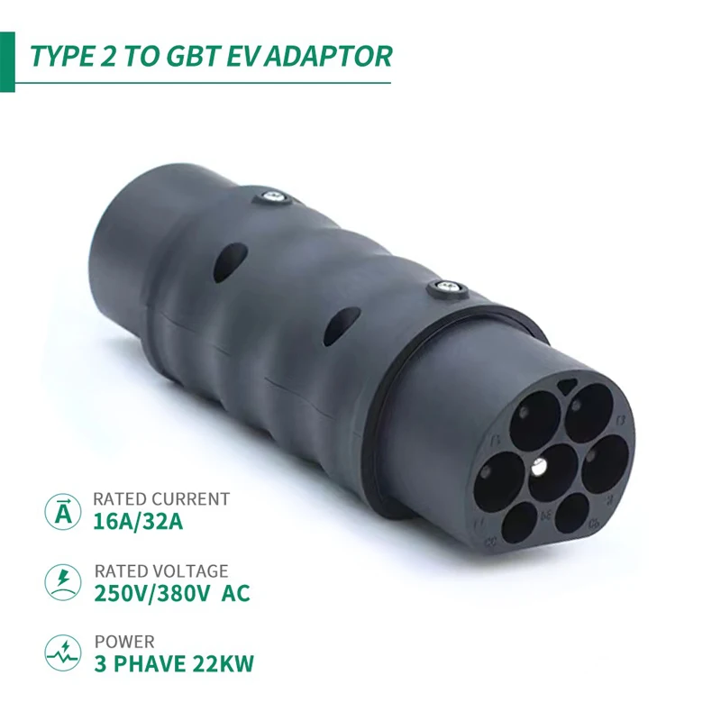 Type 2 to GB/T EV Adapter Type2 to GBT Adaptor T2 to GB 3P 32A 22KW For vw id.4 BYD JAC BJEV in Chinese Standard Electric Car