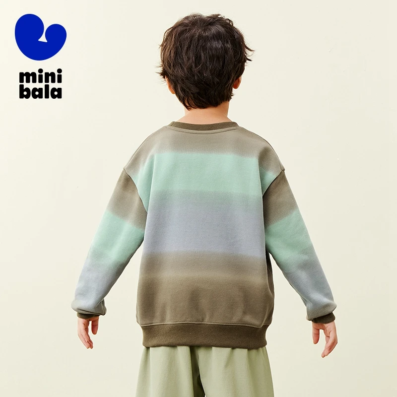Mini Bala Long Sleeve Sweatshirt Kids 2024 New Autumn Long Sleeve Pullover Autumn Parent-Child Wear for Boys and Girls