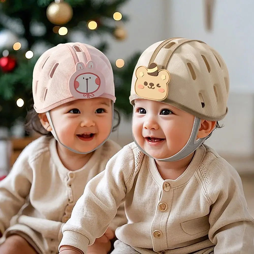

No Bumps Baby Safety Helmet Breathable 360-Degree Protection Newborn Bumper Cap Shock Absorbing Adjustable Baby Safety Headguard