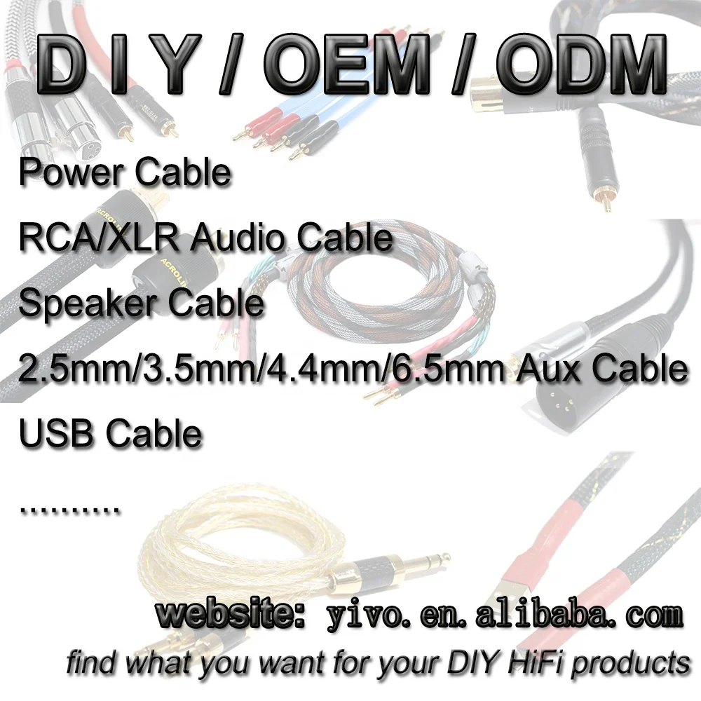 YIVO-conector Banana XSSH para Audio y vídeo, Cable de altavoz de alta pureza, línea OEM RCA, HIFI, 16AWGx8 Core