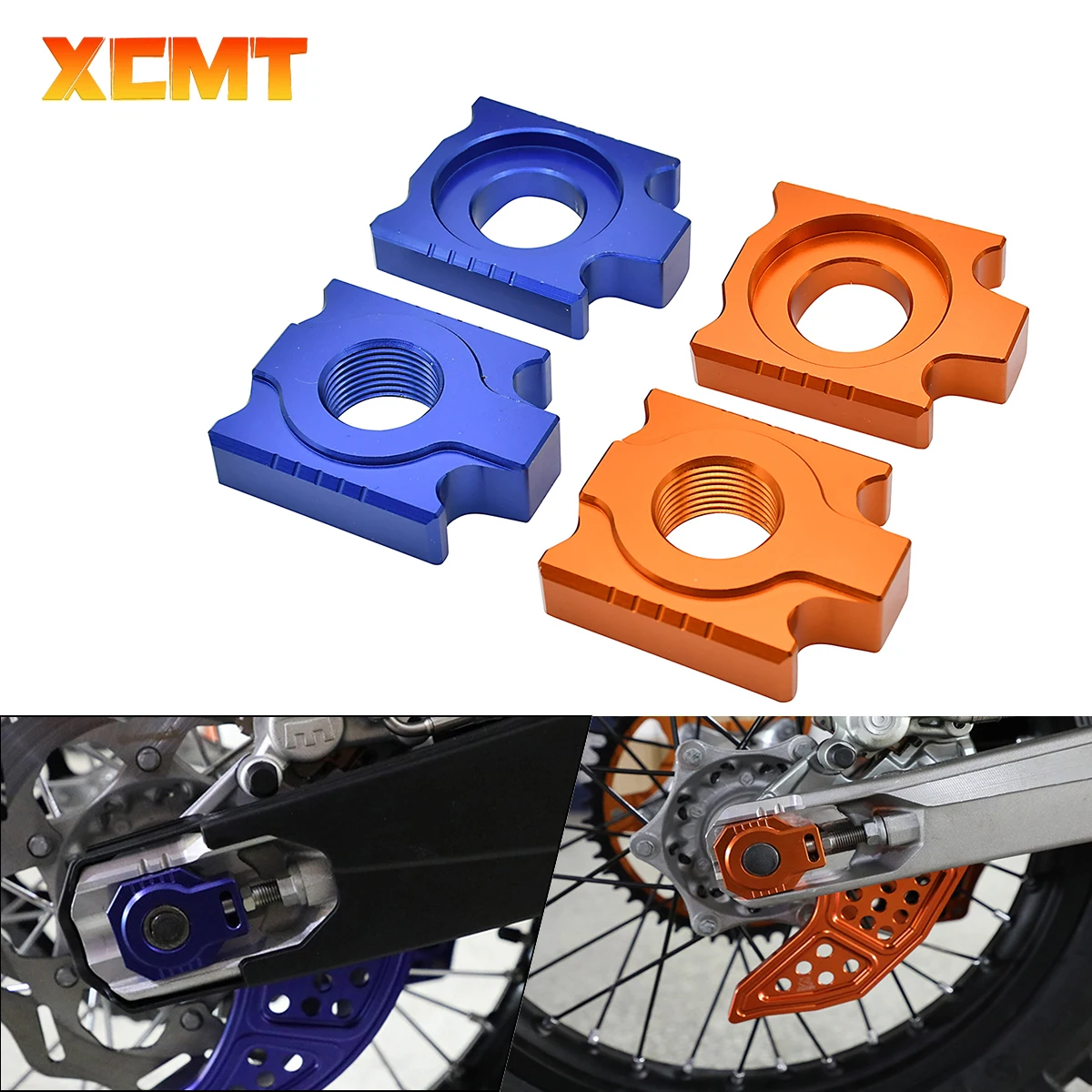 Motorcycle20mm CNC RearChainAdjuster Axle Blocks For KTM SX SXF XC XCF XCW XCWF EXC EXCF125 150 200 250 300 350 400 450 500 530