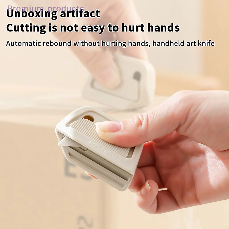 1/2PC Automatic Retractable Box Cutter Ceramic Blade Magnetic Safety Portable Opening Tool For Home Offices Warehouses Logistics