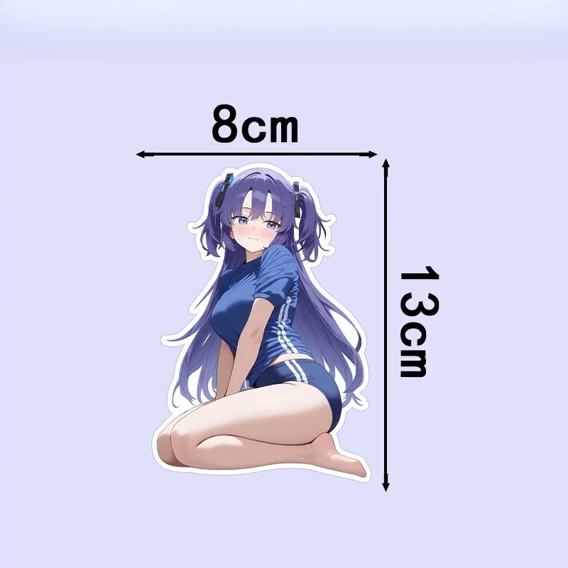 Hayase Yuuka Anime Sticker, Creative Vinyl Decal for Car & Motorcycle Body, Waterproof Scratch Cover & Personalized Decor