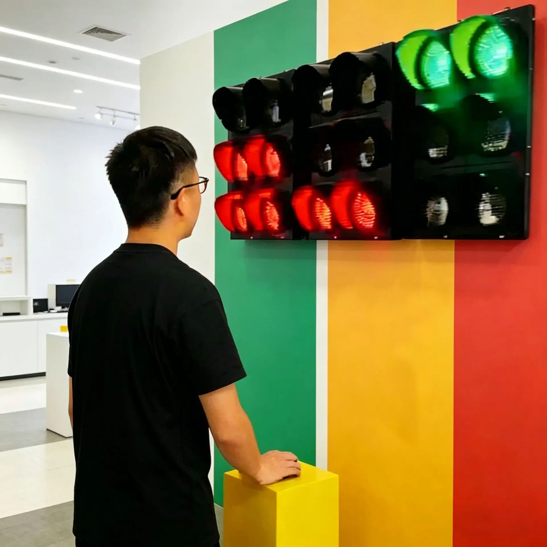 Fast eye and quick reaction trainer Traffic light beat button Challenge the limit Hand speed Interactive game Internet celebrity