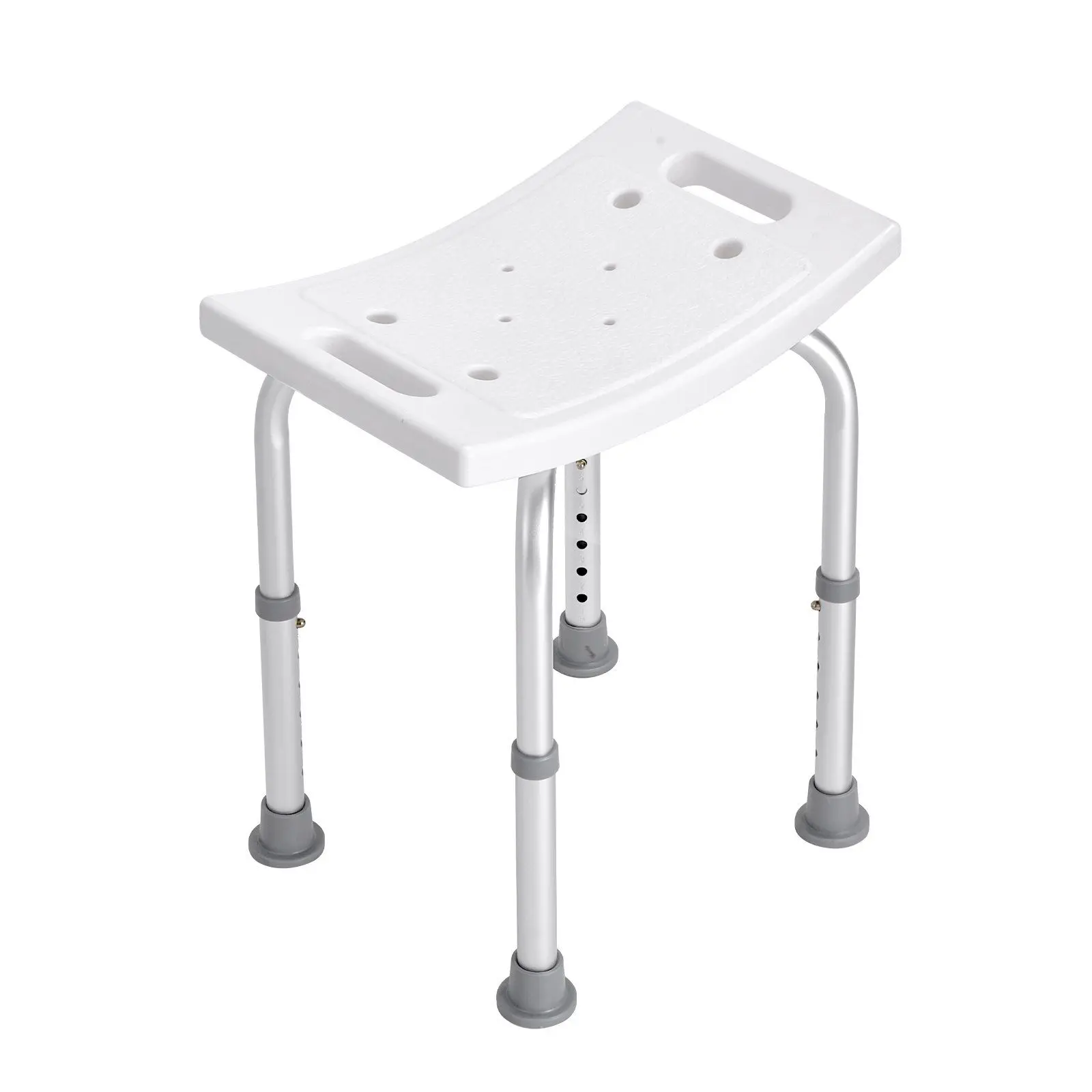 

Shower Seat with Built-in Handles, Adjustable Height Non-Slip Bathtub Stool for Elderly and Disabled, 158.8 kg Capacity