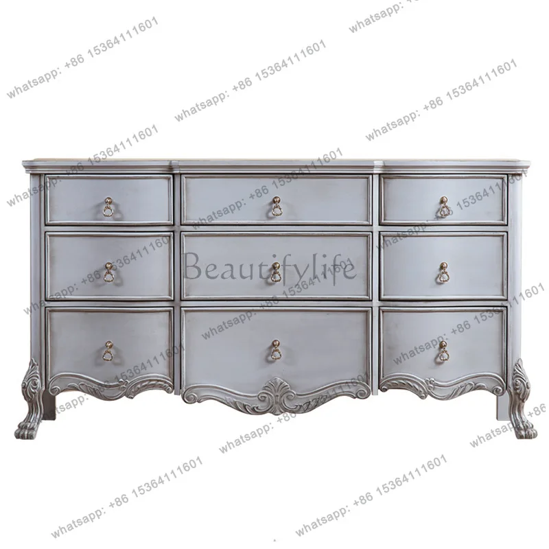

American country chest European retro old nine chest cabinet neoclassical