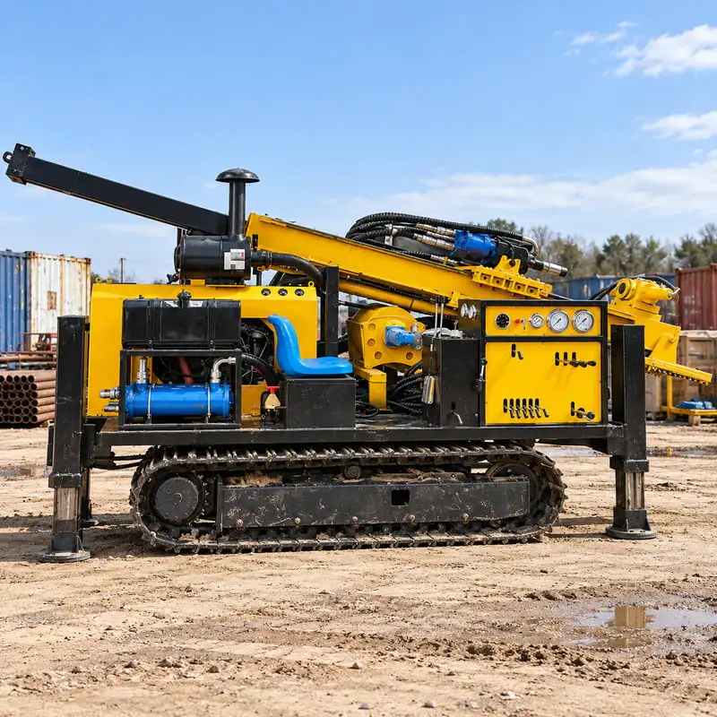Machine de forage à câble à haut rendement, conçue sur mesure pour l’échantillonnage de carottes dans le cadre de projets d’exploration minière en profondeur.