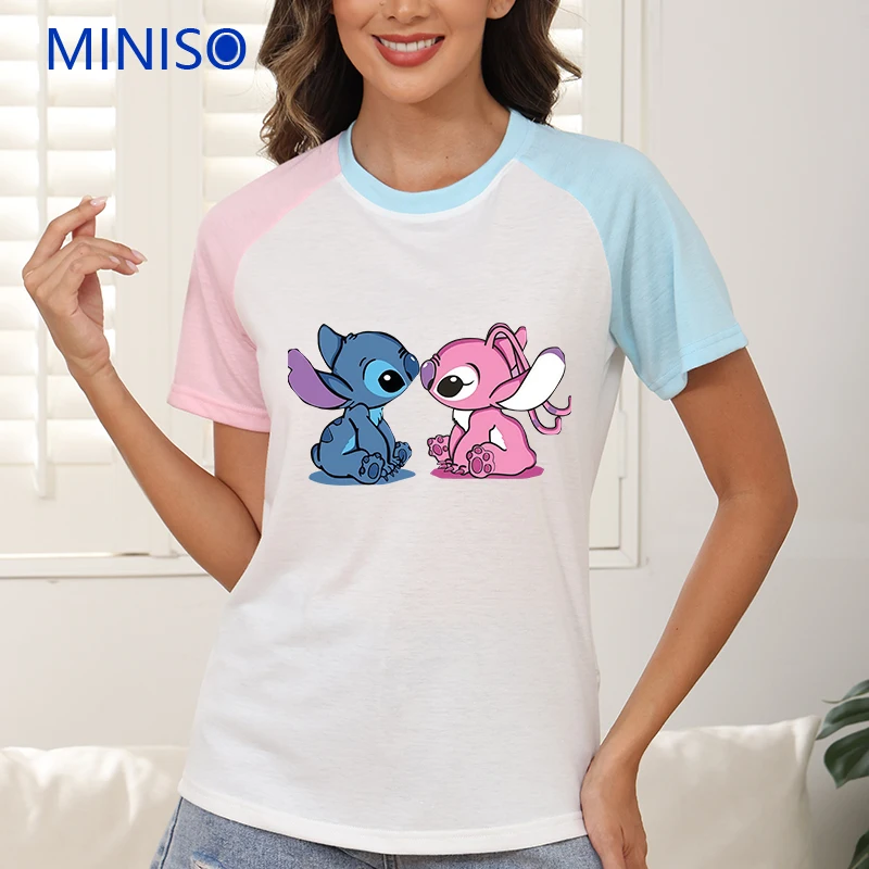 

2025 New Disney Mickey Printed Cotton T-shirt For Couples Round Neck Loose Top Fashion Daily T-shirt Plus Size Woman Clothing