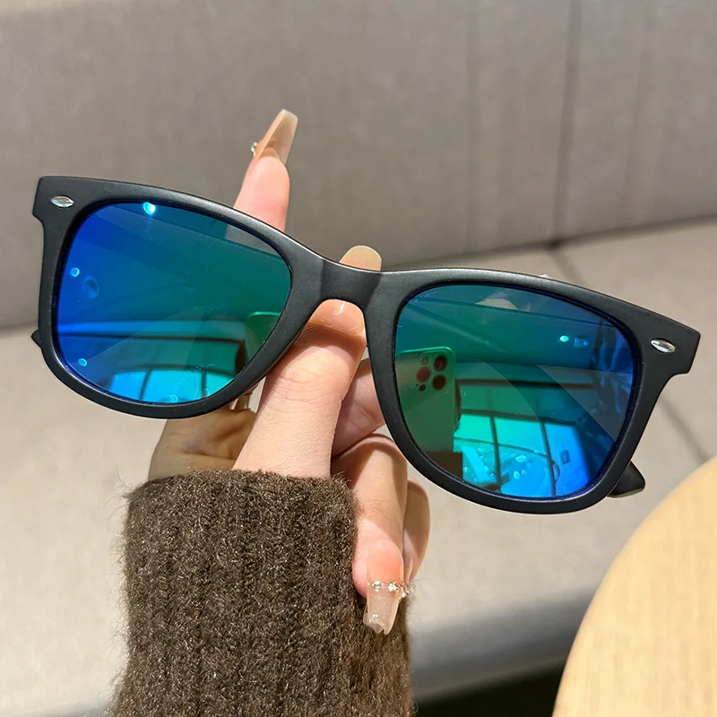 Vintage quadratische Sonnenbrille für Damen und Herren, rechteckige Sonnenbrille, ovale Brillen, Sonnenbrille für Männer und Frauen